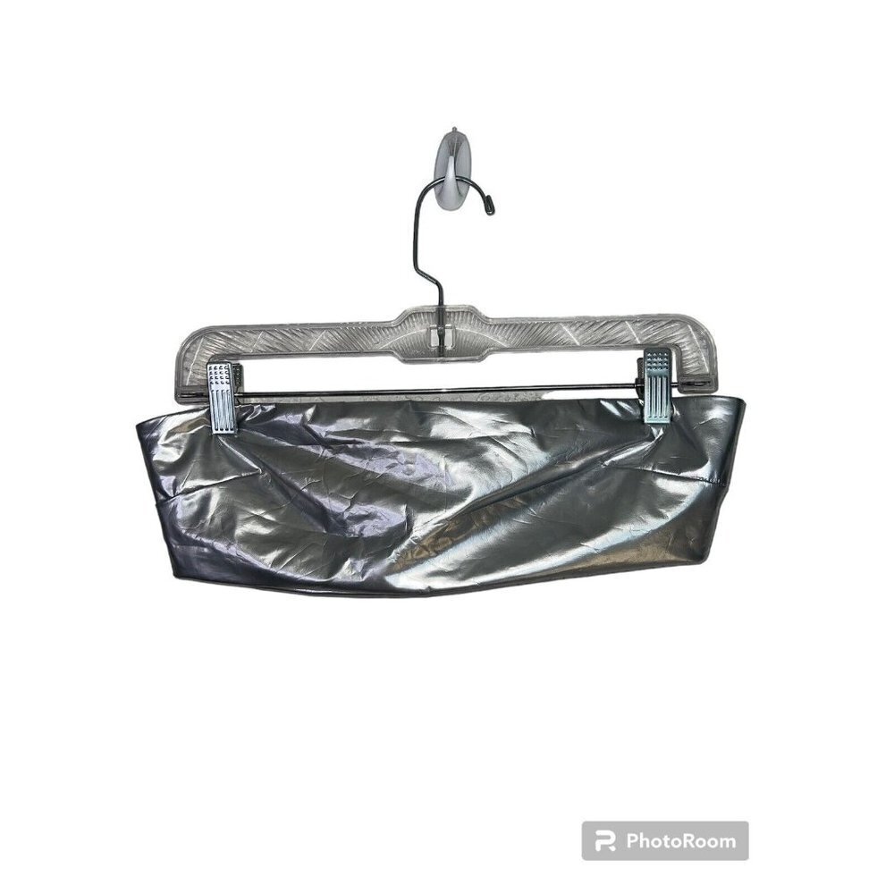 H:ours Silver Tube Top Crop Sleeveless Revolve Lovers + Friends Shiny Metallic X